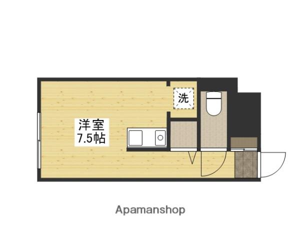 パールマンション万代橋(ワンルーム/5階)の間取り写真