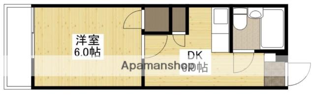 メゾン粟屋(1DK/4階)の間取り写真