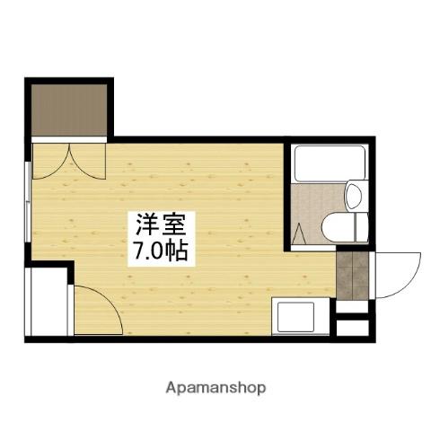 浜田ビル(ワンルーム/4階)の間取り写真
