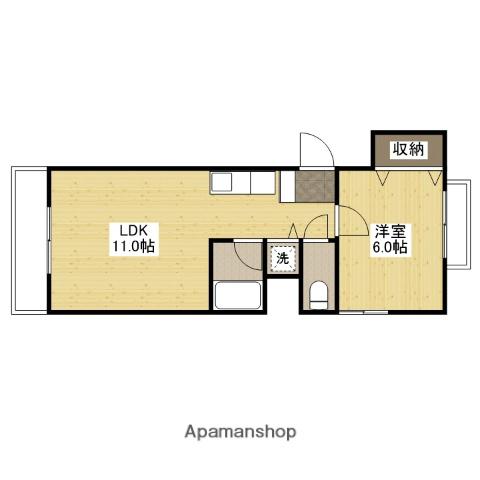 福地産業加古町ビル(1LDK/2階)の間取り写真
