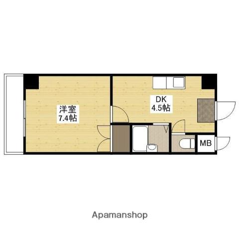 サンシャインみつる(1DK/1階)の間取り写真