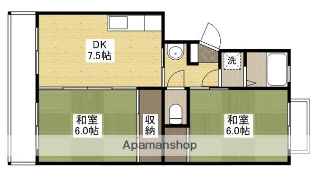 しづマンション(2DK/2階)の間取り写真