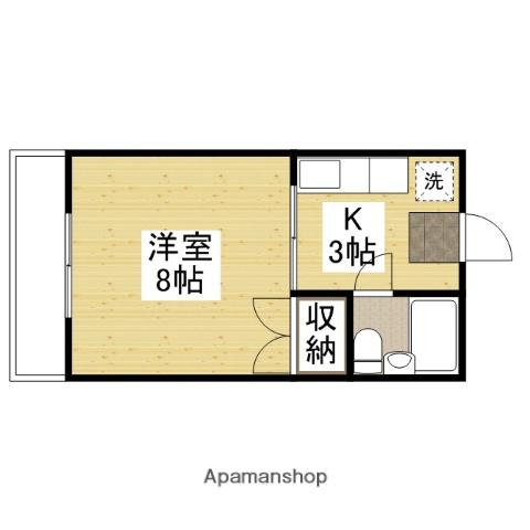 ツリーハイム(1K/3階)の間取り写真