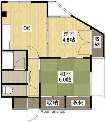 近藤ビル(2DK/3階)の間取り写真