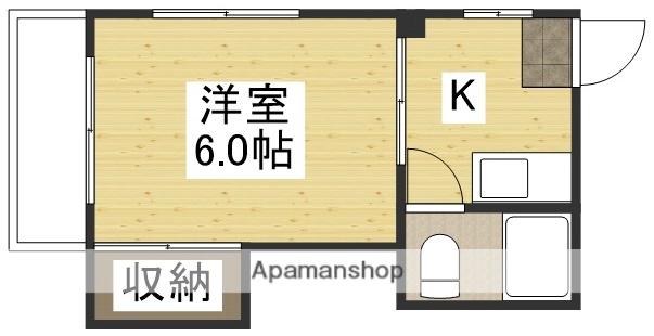 山下ビル(ワンルーム/5階)の間取り写真