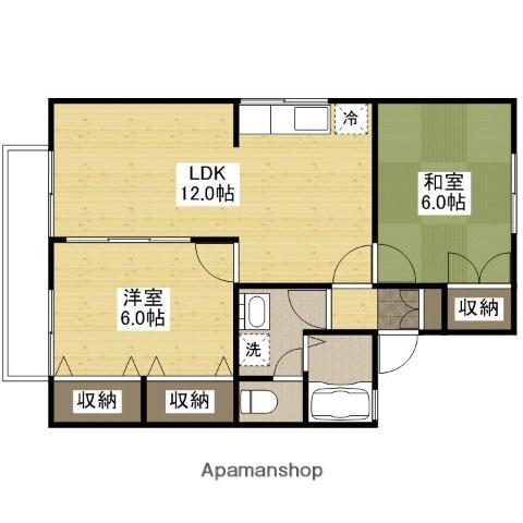 グリーンメゾン(2LDK/1階)の間取り写真