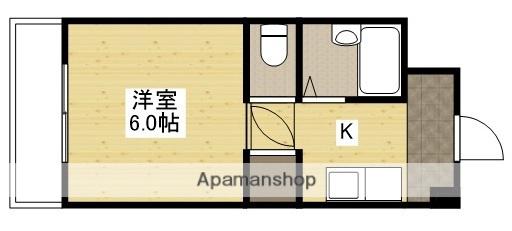 ファミール牛田(1K/2階)の間取り写真
