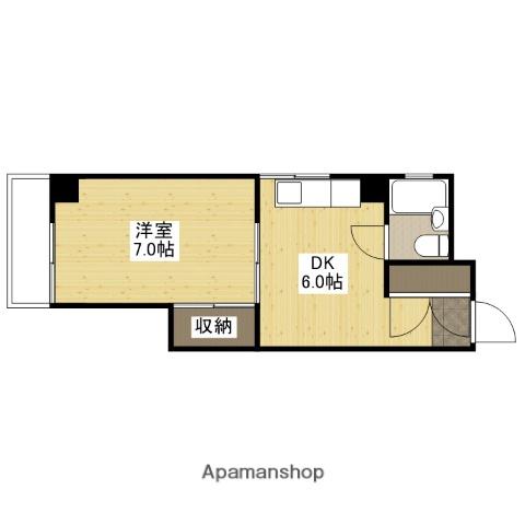 カーサ・アレイ(1DK/2階)の間取り写真