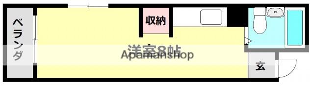 ウィンディア住吉町(ワンルーム/3階)の間取り写真