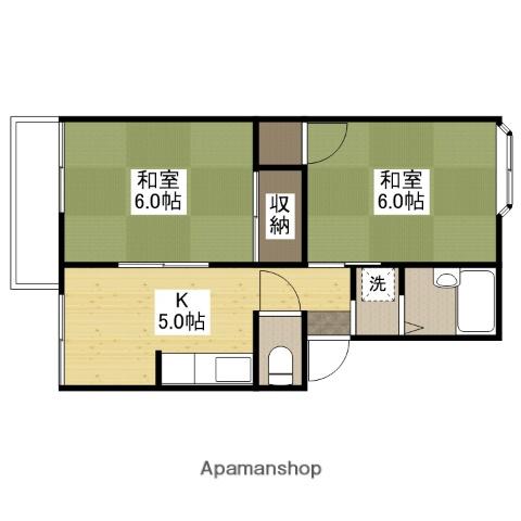メゾン井口台(2K/2階)の間取り写真