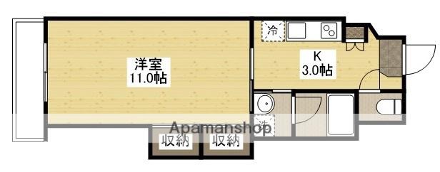 グラシャス(1K/2階)の間取り写真
