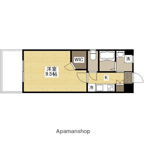 ロアール天満(1K/7階)の間取り写真