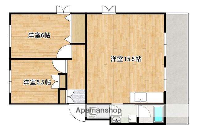 ハイネス大芝(2LDK/1階)の間取り写真