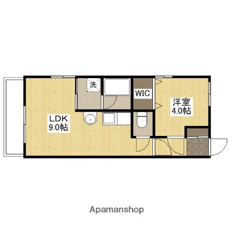 翠マンション(1LDK/1階)の間取り写真