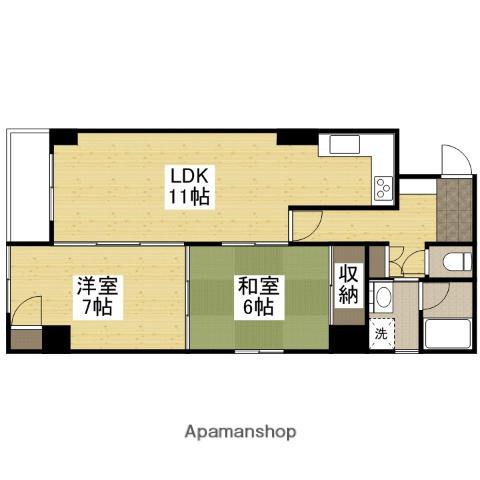 ベルソーレ松本(2LDK/2階)の間取り写真