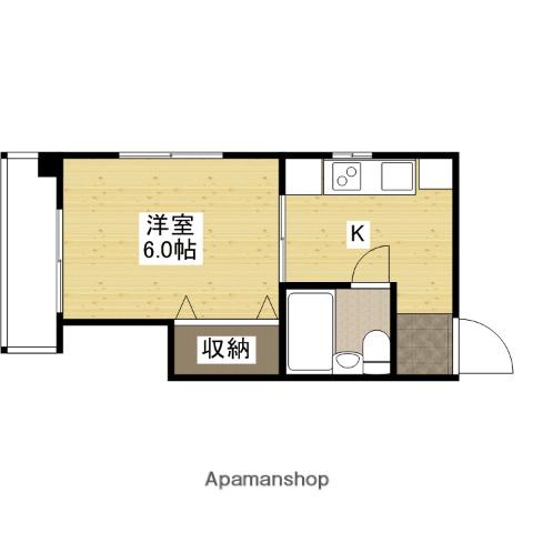 コーポ瀬尾(1K/5階)の間取り写真