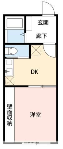 ライオンズマンション京橋(1DK/4階)の間取り写真