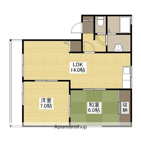 TKハイツ(2LDK/2階)の間取り写真