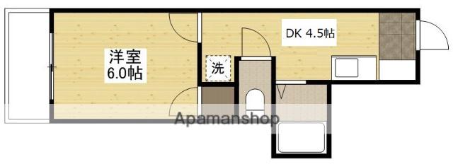 レジオン牛田(1DK/2階)の間取り写真