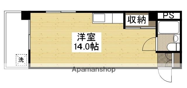 サンライズ西霞(ワンルーム/3階)の間取り写真