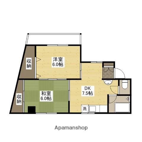 コーポ倉田(2DK/5階)の間取り写真