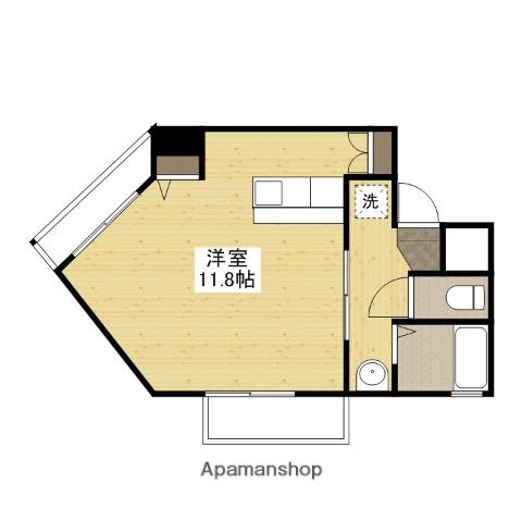 グランマーレ18(ワンルーム/3階)の間取り写真