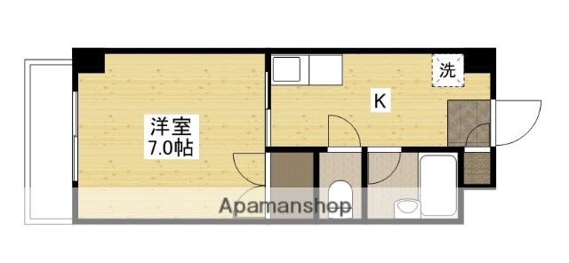 第8ガーデンビル(1K/3階)の間取り写真