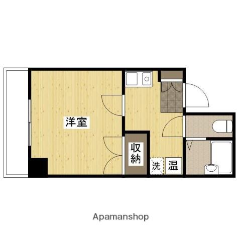 チェリーヒルズハラダ(1K/8階)の間取り写真