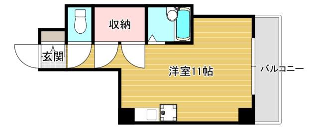 スパジオカーサ(ワンルーム/5階)の間取り写真