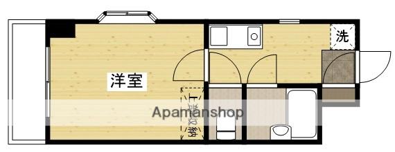 第5ガーデンビル(1K/3階)の間取り写真