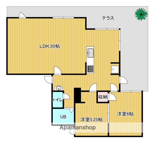 ベルエール牛田(2LDK/1階)の間取り写真