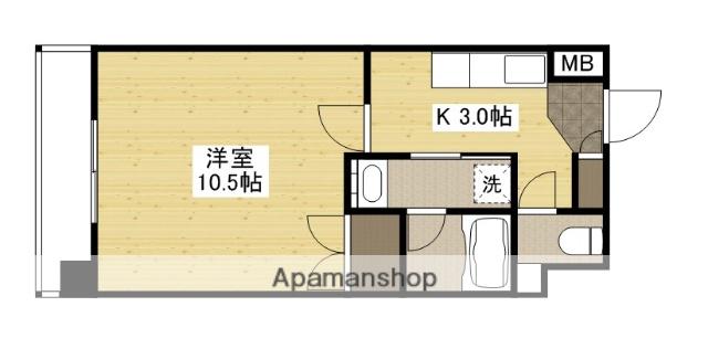 フローラ西原(1K/5階)の間取り写真