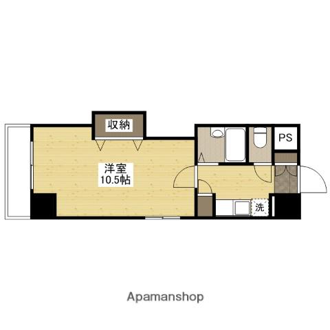 ハウスエーヌ西十日市(1K/4階)の間取り写真