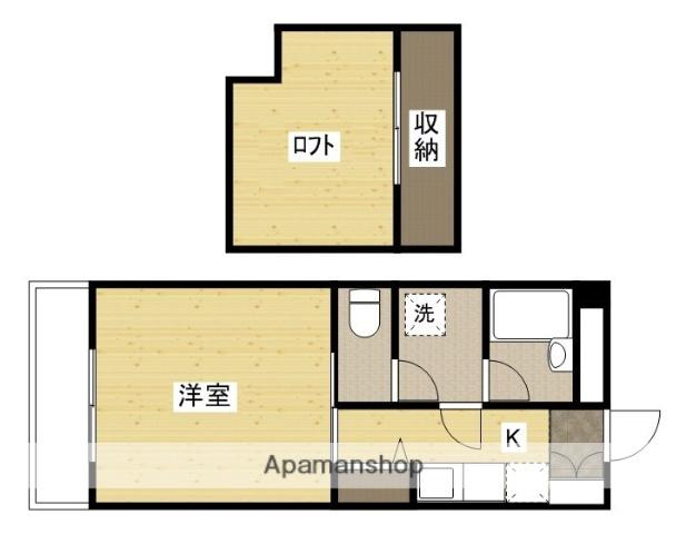 第7みぞたコーポ(1K/3階)の間取り写真