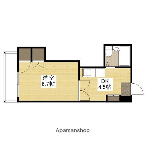 ポエムサンライズ(1DK/1階)の間取り写真