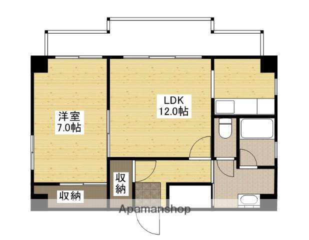 リオプラザ上幟(1LDK/5階)の間取り写真