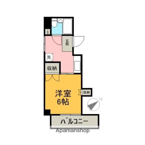 山市ビル(1K/5階)の間取り写真