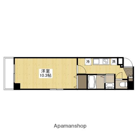 ウイング十日市(1K/9階)の間取り写真