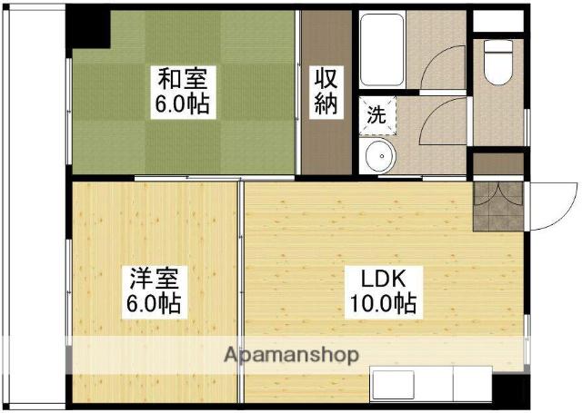 コースト・川端(2LDK/4階)の間取り写真