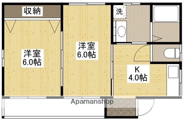 アイランドビル15(2K/3階)の間取り写真