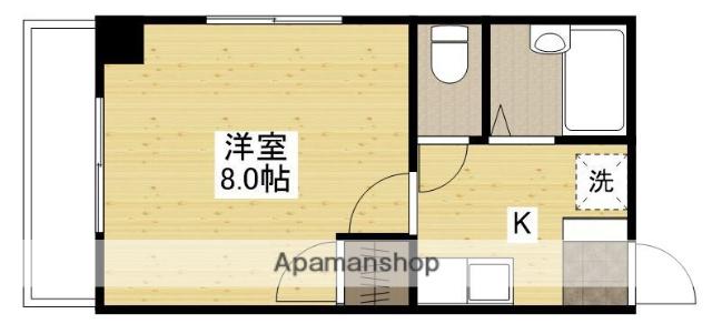 エトワール西村(1K/4階)の間取り写真