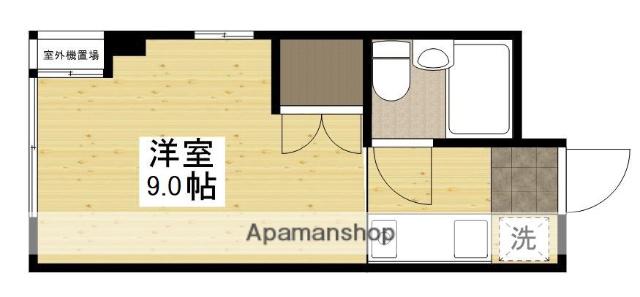 出汐Uビル(ワンルーム/5階)の間取り写真