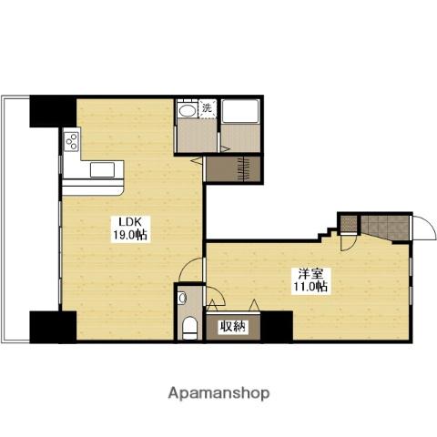 A・REST中町(1LDK/1階)の間取り写真
