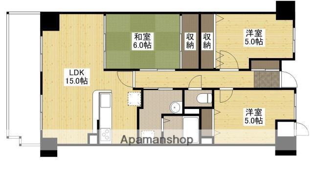 ベイサイドパレス宇品(3LDK/13階)の間取り写真