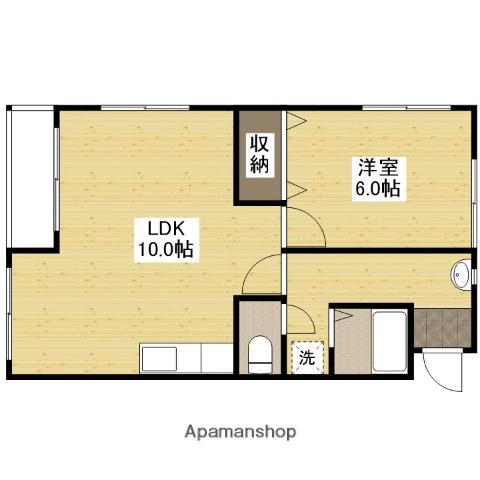 日焼ビル(1LDK/5階)の間取り写真