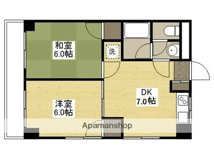 アポイントビル宇品神田(2DK/4階)の間取り写真