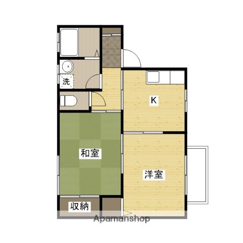 弥生荘(2K/1階)の間取り写真