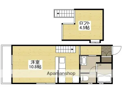 エンバシーコート矢賀(ワンルーム/3階)の間取り写真