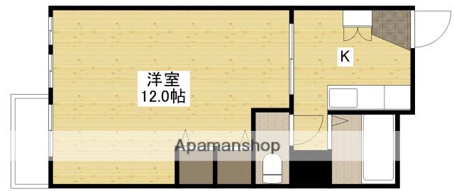 第5山県ビル(1K/3階)の間取り写真