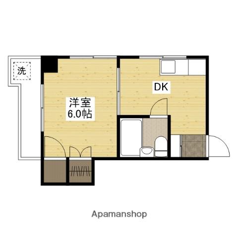 VILLA三篠(1DK/5階)の間取り写真